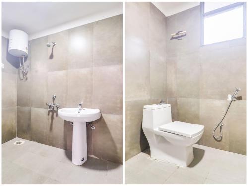 Bilik mandi di Hotel O Basera Homes Jankipuram