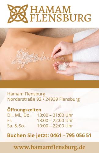 a flyer for a hawaiian florescence acupuncture at Flensburg City - 24h in Flensburg