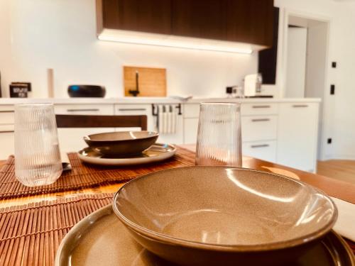 Kuchyň nebo kuchyňský kout v ubytování 2 Zimmer Apartment Sindelfingen Böblingen Calw