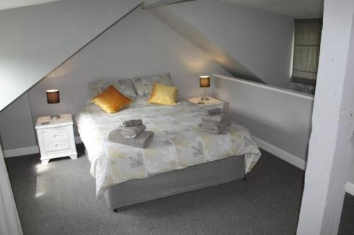 Voodi või voodid majutusasutuse Cottage with beautiful views - dog friendly toas