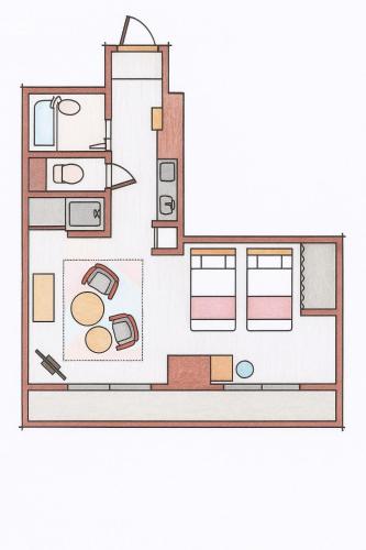 a floor plan of a house at Vacation Rental 205- 駐車場無料 in Takamatsu