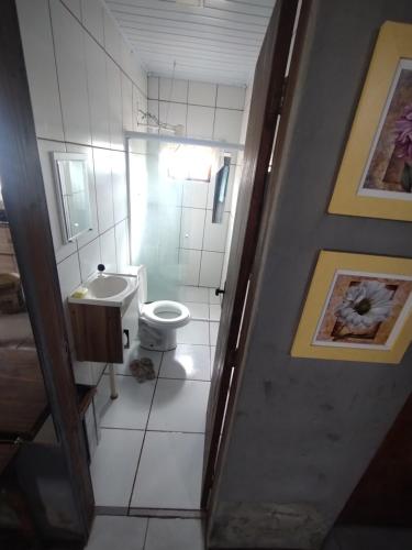 Koupelna v ubytování Casa em pantano grande