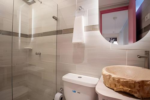 Koupelna v ubytování Marmulata Rooms
