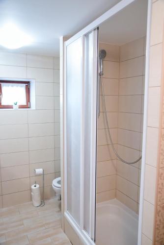 Ein Badezimmer in der Unterkunft Chata Suchý