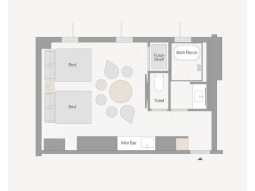 a floor plan of a building at BASE LAYER HOTEL NAGOYA NISHIKI - Vacation STAY 98816v in Nagoya