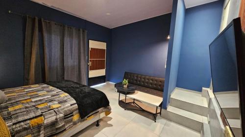 Katil atau katil-katil dalam bilik di Apartamento 2-B new suite in SS