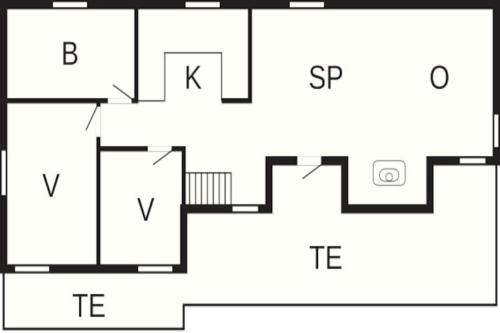 a floor plan of a house at 8 person holiday home in Hovborg-By Traum in Hovborg