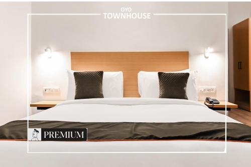 a rendering of a bedroom with a large bed at Townhouse D- Knowledge Park III in Noida