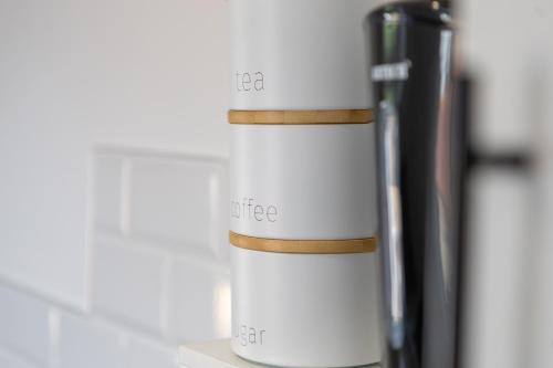 two styrofoam cups stacked on top of each other at St James Court Aparthotel in Derby
