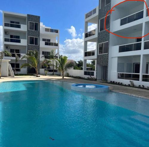 Πισίνα στο ή κοντά στο Beach Apartment