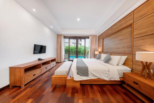 Televisyen dan/atau pusat hiburan di djabu Canggu Beach Villa
