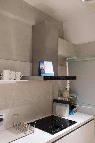 Dapur atau dapur kecil di 慢想旅宿Bluesean Hostel