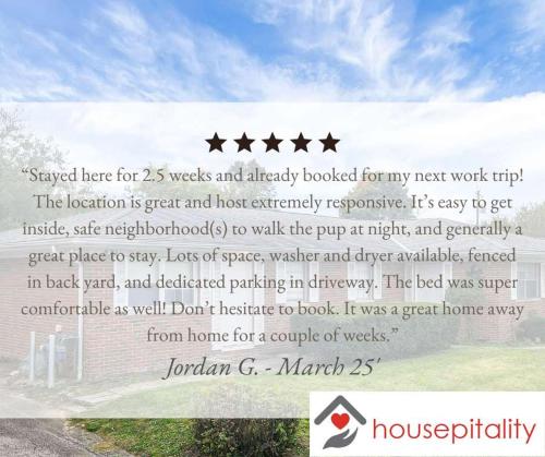 Sijil, anugerah, tanda atau dokumen lain yang dipamerkan di Housepitality - The Gahanna Ranch - 3 BR - Airport