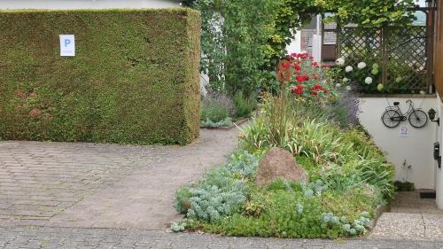 Taman di luar Ferienwohnung an den Weingärten