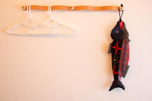 a hook with two hangers on a wall at Otaro Village - Vacation STAY 22334v in Otaru