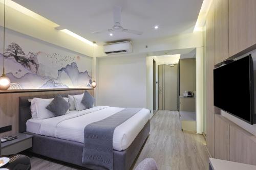 Katil atau katil-katil dalam bilik di Hotel President