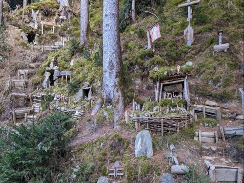 a model of a garden on a hill with trees at Apartment in Schwaz near Kellerjoch Ski Area in Schwaz