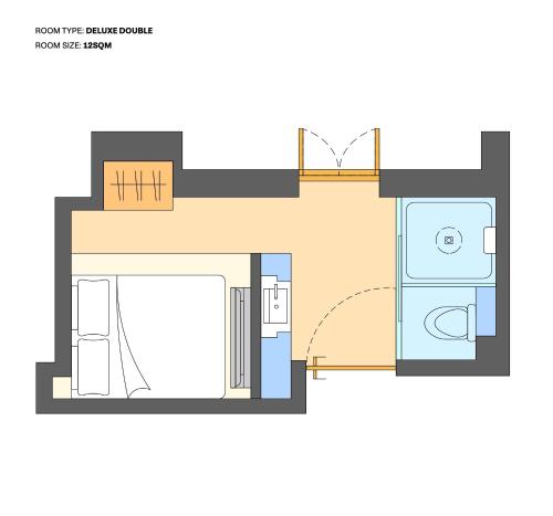a floor plan of a house at Claude Hotel in Singapore