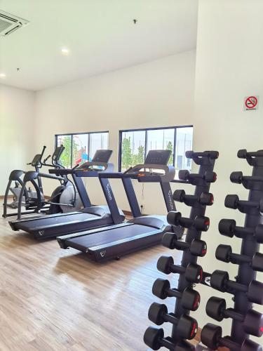 Fitness centrum a/nebo fitness zařízení v ubytování Amber Cove