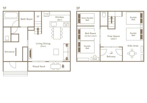a floor plan of a house at Nasushiobara Renga no ie SORA - Vacation STAY 10890 in Nasushiobara
