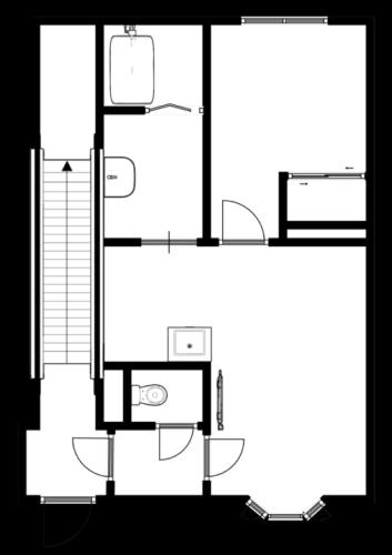 a black and white diagram of a house at Avidasion - Vacation STAY 12038 in Biei