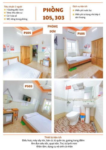 Postel nebo postele na pokoji v ubytování La Min Hotel - Đảo Phú Quý