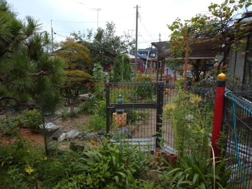a garden in front of a house with a fence at Nihon no ma - Vacation STAY 12431 in Kōnosu