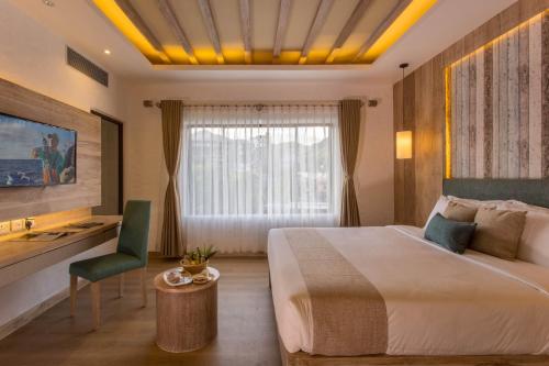 TV a/nebo společenská místnost v ubytování Hotel Barahi Pokhara