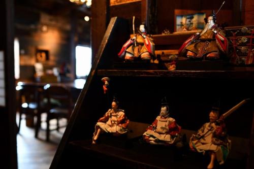 a group of toy figurines sitting on a shelf at Cominka - Vacation STAY 30137v in Chino
