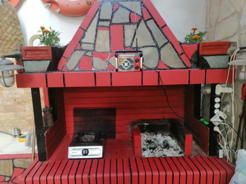a lego building of a dog house at Polichrono in Polykhrono