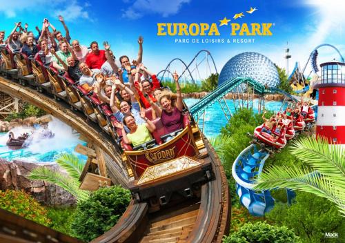a group of people on a roller coaster at epcot park at Le Gîte de L'Etoile in Baccarat
