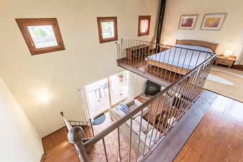 an overhead view of a room with a bed at Casita Luisa in Crestatx