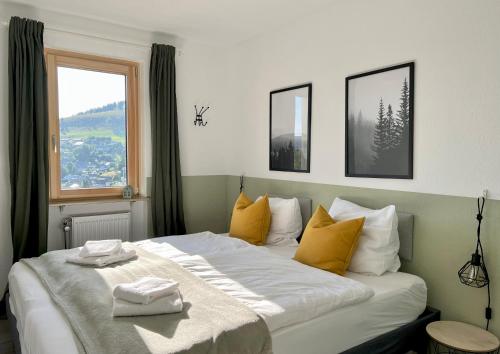 Katil atau katil-katil dalam bilik di Ferienwohnung Glückauf 1040 - Todtnauberg - Mein SWH