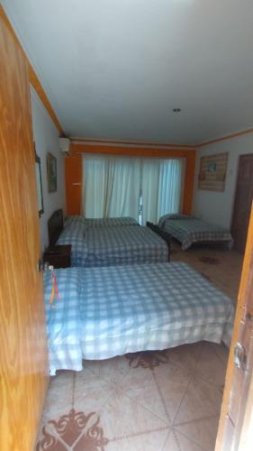 a bedroom with a large bed and a window at Hospedaje Rocha in Ica