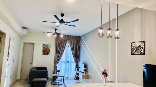 Ένα ή περισσότερα κρεβάτια σε δωμάτιο στο Trion KL Premium Residence