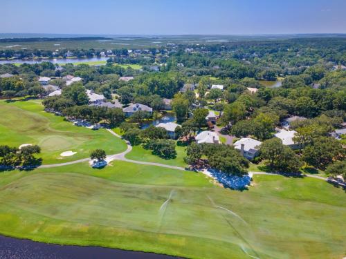 an aerial view of the golf course at the inn on the river at Ruthie's Roost villa by Peace Vacations in Georgetown