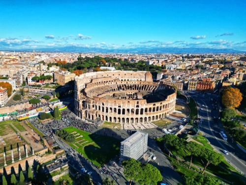 Una vista general de Roma o una vista desde la ciudad tomada desde el departamento