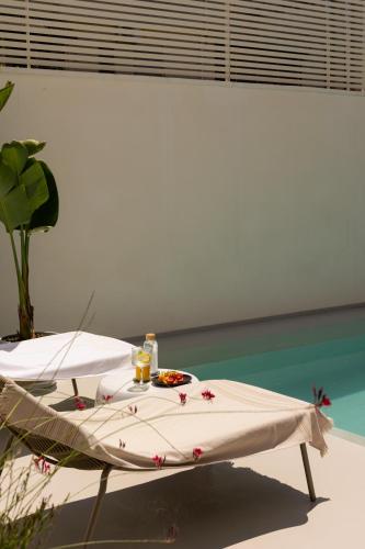 a table with a table cloth on top at Palazzo Console in Lecce