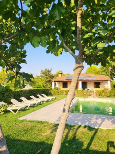 Κήπος έξω από το Casa Rural Amaneceres