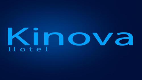 a blue sign that reads kinema hotel at Hotel Kinova - Salinas in Salinas