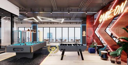 a billiards room with a pool table and a pool table at Kuala Lumpur Luxury Suites By Majestic Residence in Kuala Lumpur