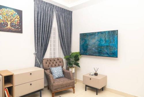 Χώρος καθιστικού στο Efie PA Apartments