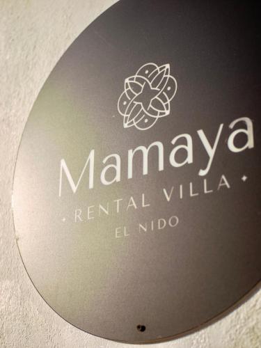 a sign for a marva mariya rental villa at Mamaya Rental Villas El Nido in El Nido Airport
