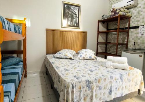 Hotel e Pousada Boulevard de Itapoaにあるベッド