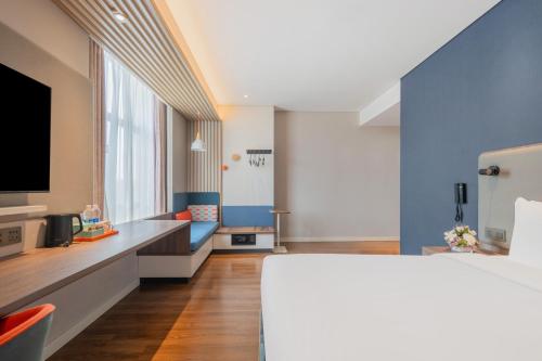 Cama o camas de una habitación en Holiday Inn Express Shanghai Hongqiao North by IHG