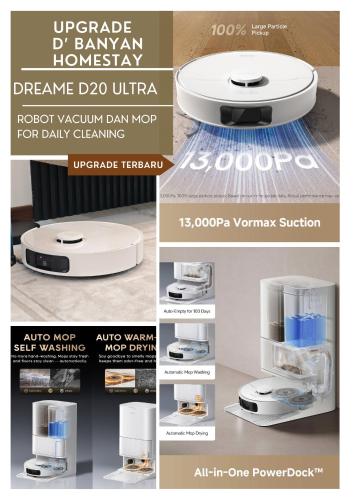 a flyer for an upgrade of bunnyryn homesasy dreamota uvula product at D Banyan Homestay, Bukit Banyan in Sungai Petani