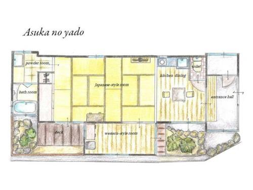 a floor plan of a garden with a diagram at Asuka no yado - Vacation STAY 14132 in Asuka