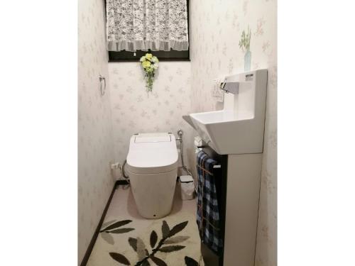 a bathroom with a toilet and a sink at Minpaku Yamamoto - Vacation STAY 13869 in Izumiotsu