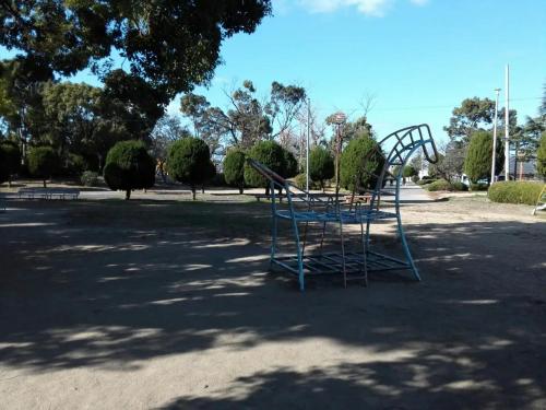 a blue playground with a slide in a park at Minpaku Yamamoto - Vacation STAY 13869 in Izumiotsu