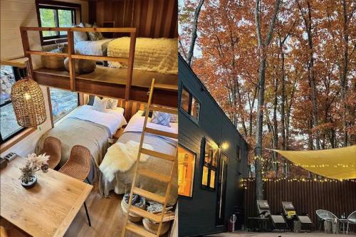 a room with bunk beds in a tree house at TinyCabinTATEGU#02 - Vacation STAY 20575v in Oiwake